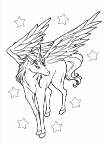 Disegno di unicorno da stampare e colorare 61