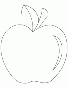 Disegno di mela da stampare e colorare 17