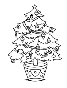 Disegno di albero di Natale da stampare e colorare 15 Disegno di albero di Natale da stampare e colorare 15