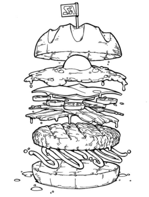 Disegno di fast food da stampare e colorare 27