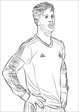 Disegno di calciatore professionista da stampare e colorare 15