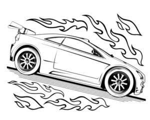 Disegno di automobile da stampare e colorare 307
