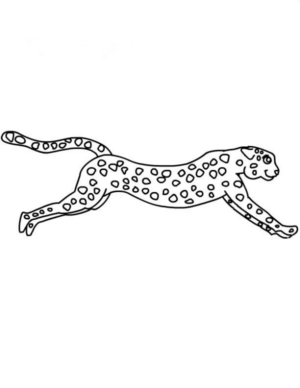 Disegno di leopardo da stampare e colorare 49