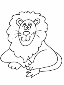Disegno di leone da stampare e colorare 106