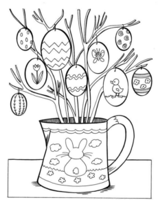 Disegno di uovo di Pasqua da stampare e colorare 166