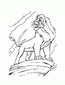 Disegno di Re Leone da stampare e colorare 39