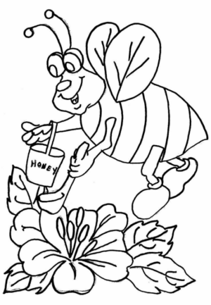 Disegno di ape da stampare e colorare 30