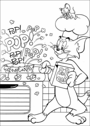 Disegno di Tom e Jerry da stampare e colorare 85