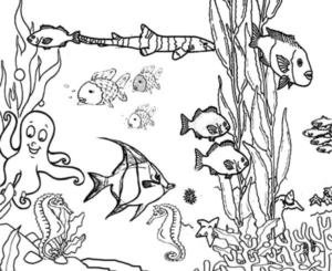 Disegno di pesce da stampare e colorare 130