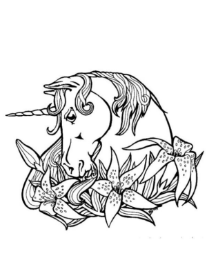 Disegno di unicorno da stampare e colorare 145