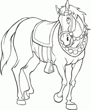 Disegno di equitazione da stampare e colorare 21