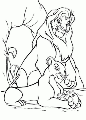 Disegno di Re Leone da stampare e colorare 247