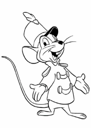 Disegno di Dumbo da stampare e colorare 78