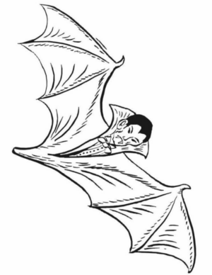Disegno di pipistrello di Halloween da stampare e colorare 17