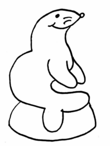 Disegno di foca da stampare e colorare 6
