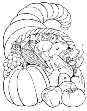 Disegno di cesto di frutta da stampare e colorare 61