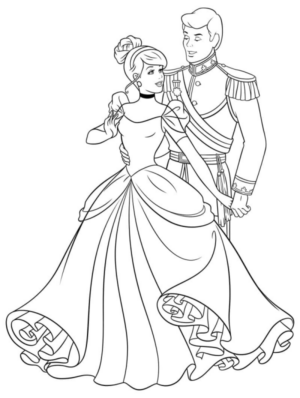 Disegno di Cenerentola da stampare e colorare 136