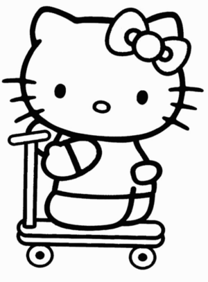 Disegno di Hello Kitty da stampare e colorare 3