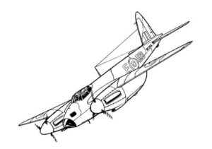 Disegno di aereo militare da stampare e colorare 39