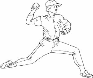 Disegno di baseball da stampare e colorare 36