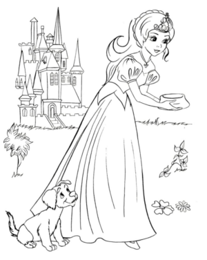 Disegno di principessa da stampare e colorare 3