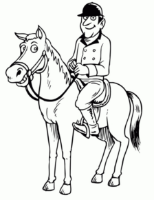Disegno di equitazione da stampare e colorare 34