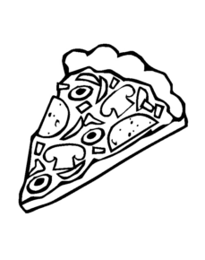 Disegno di pizza da stampare e colorare 17