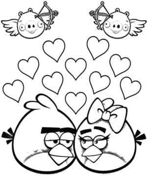 Disegno di San Valentino da stampare e colorare 44