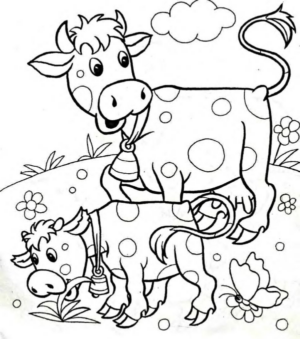Disegno di mucca da stampare e colorare 89