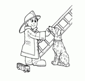 Disegno di pompiere da stampare e colorare 59