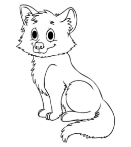 Disegno di volpe da stampare e colorare 99