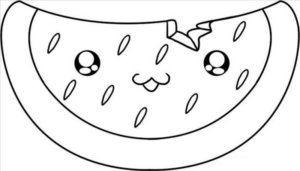Disegno di anguria da stampare e colorare 17