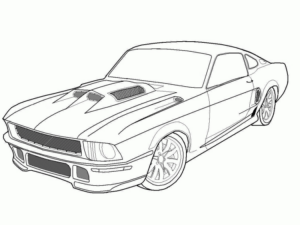 Disegno di automobile da stampare e colorare 346