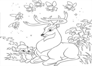Disegno di Bambi da stampare e colorare 35