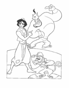 Disegno di Aladdin da stampare e colorare 125