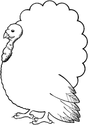 Disegno di tacchino da stampare e colorare 24