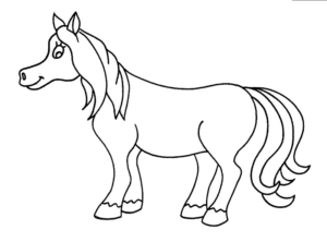 Disegno di cavallo da stampare e colorare 52