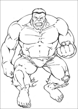 Disegno di Hulk da stampare e colorare 37