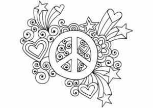 Disegno di simbolo della Pace da stampare e colorare 4
