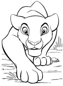 Disegno di Re Leone da stampare e colorare 165