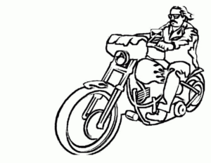 Disegno di moto da stampare e colorare 48