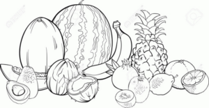 Disegno di cesto di frutta da stampare e colorare 26