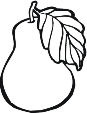 Disegno di pera da stampare e colorare 8