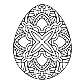 Disegno di uovo di Pasqua da stampare e colorare 76