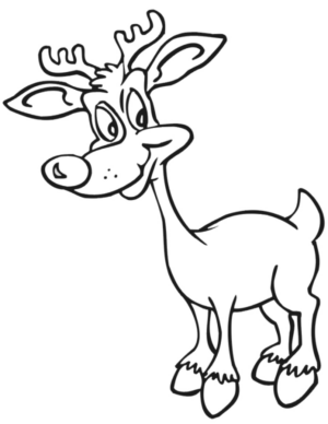 Disegno di renna di Natale da stampare e colorare 7