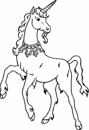 Disegno di unicorno da stampare e colorare 113
