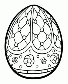Disegno di uovo di Pasqua da stampare e colorare 3 Disegno di uovo di Pasqua da stampare e colorare 3