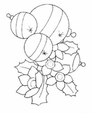 Disegno di palla di Natale da stampare e colorare 55