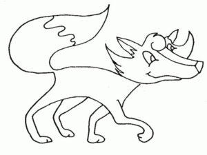 Disegno di volpe da stampare e colorare 18