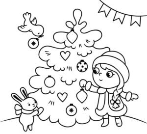 Disegno di albero di Natale da stampare e colorare 126 Disegno di albero di Natale da stampare e colorare 126